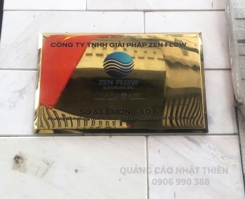 Bảng tên công ty inox kt: 40*30cm